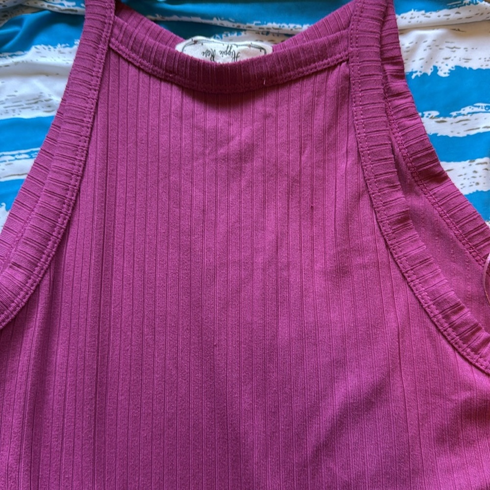 Bundle 2 knit long dresses- Hippie Rose Pink And Blue&white Strappy back Dress - Picture 13 of 15